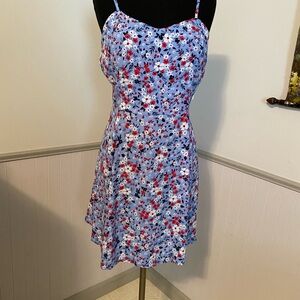 Calvin Klein Floral Mini Sundress Adjustable Straps Sz S